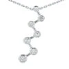 14K White Gold 7 Stone Diamond Journey Necklace 0.75ct