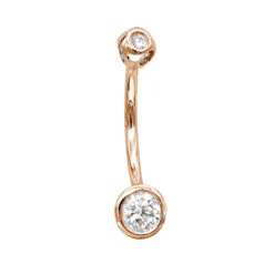 14K White Gold Diamond Belly Button Peircing Ring 0.66ct -H'Hen Sale Store 14k gold and diamond belly button peircing ring 066ct p 5860 ro