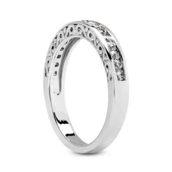 Thin 14K White Gold Antique Diamond Engagement Band 0.34ct -H'Hen Sale Store 14k gold antique diamond engagement band 034ct p 24410 back white 20220426