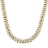 14K Yellow Gold Baguette Diamond Cuban Link Chain 12mm 1/2in 52.6ct