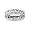 14K White Gold Baguette Diamond Eternity Band 4.59ct