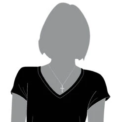 14K White Gold Baguette & Round Diamond Cross Necklace 0.35ct -H'Hen Sale Store 14k gold baguette round diamond cross necklace 035ct p 26537 bodwh