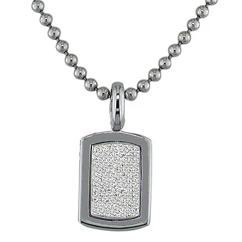 14K White Gold Ball / Combat / Dog Tag Chain 3mm, 24-40in 3 14K White Gold Ball / Combat / Dog Tag Chain 3mm, 24-40in
