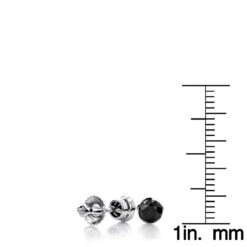 14K White Gold Black Diamond Stud Earrings Bezel Set 0.75ct 13 14K White Gold Black Diamond Stud Earrings Bezel Set 0.75ct -H'Hen Sale Store 14k gold black diamond stud earrings bezel set 075ct p 6046 rulerwh