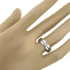 14K White Gold Braided Diamond Wedding Band For Men 0.13ct -H'Hen Sale Store 14k gold braided diamond wedding band for men 013ct 3