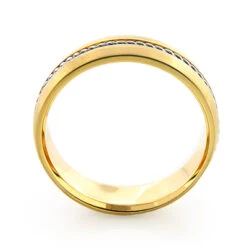 14K Yellow Gold Braided Wedding Band For Men 9 14K Yellow Gold Braided Wedding Band For Men -H'Hen Sale Store 14k gold braided wedding band for men 4