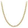 Hip Hop 14K Yellow Gold Cable Chain Eternity Diamond Necklace For Men 40.25ct
