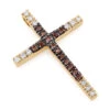 14K Yellow Gold White And Brown Diamond Cross Pendant 0.86ct -H'Hen Sale Store 14k gold clear and brown diamond cross pendant 086ct p 6564 ye