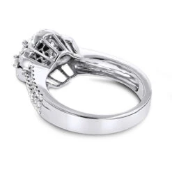 14K White Gold Cluster Diamond Ring 1.23ct 11 14K White Gold Cluster Diamond Ring 1.23ct -H'Hen Sale Store 14k gold cluster diamond ring 123ct p 40598 backwh