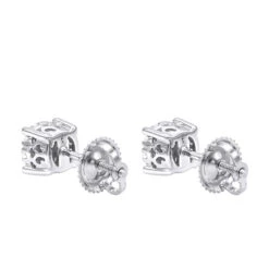 14K White Gold Cluster Diamond Stud Earrings 0.35ct By Luxurman 11 14K White Gold Cluster Diamond Stud Earrings 0.35ct By Luxurman -H'Hen Sale Store 14k gold cluster diamond stud earrings 035ct by luxurman backwh