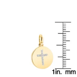 14K Yellow Gold Cross In A Circle Diamond Pendant 0.11ct 13 14K Yellow Gold Cross In A Circle Diamond Pendant 0.11ct -H'Hen Sale Store 14k gold cross in a circle diamond pendant 011ct p 27294 rulerye