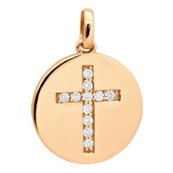 14K White Gold Cross In A Circle Diamond Pendant 0.33ct -H'Hen Sale Store 14k gold cross in a circle diamond pendant 033ct p 27295 rose
