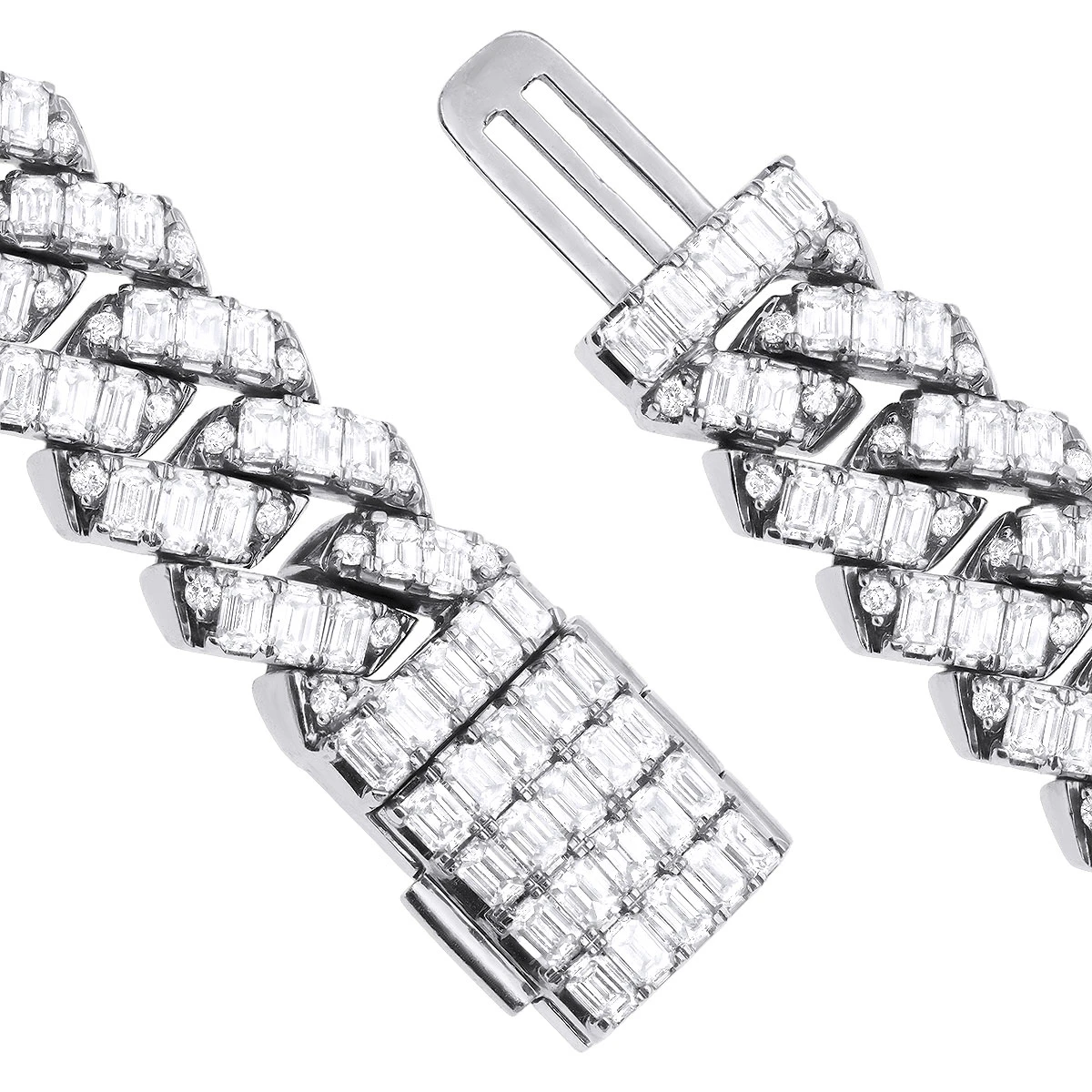 14K Yellow Gold Cuban Link Diamond Bracelet For Men 12mm 1/2in 24.5ct 8 14K Yellow Gold Cuban Link Diamond Bracelet For Men 12mm 1/2in 24.5ct - Image 6