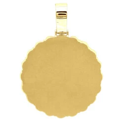 14K Yellow Gold Customizable Picture Frame Diamond Medallion Pendant 2.5Ct -H'Hen Sale Store 14k gold customizable picture frame diamond medallion pendant 25ct 804053 backye