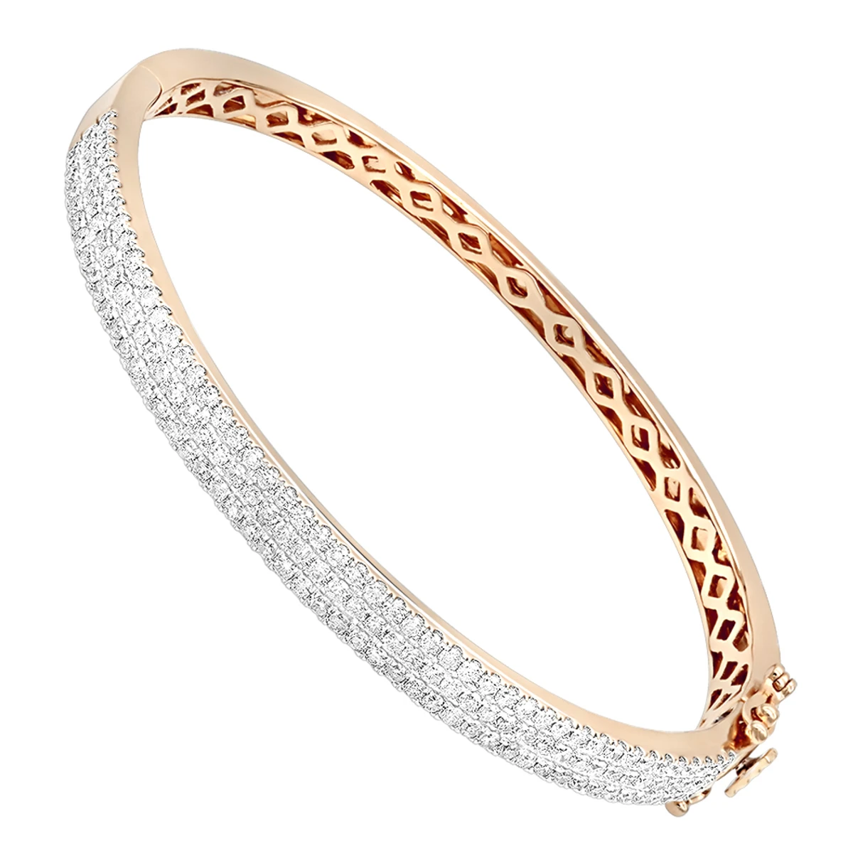 14K Yellow Gold Designer 2 Carat Diamond Bangle Bracelet For Women By Luxurman 5 14K Yellow Gold Designer 2 Carat Diamond Bangle Bracelet For Women By Luxurman - Image 3