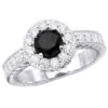 14K White Gold Designer Black Diamond Engagement Ring 1.39ct 2 14K White Gold Designer Black Diamond Engagement Ring 1.39ct -H'Hen Sale Store 14k gold designer black diamond engagement ring 139ct p 6716 white