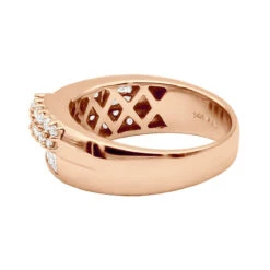 14K White Gold Designer Diamond Band Princess & Round 1.51ct -H'Hen Sale Store 14k gold designer diamond band princess round 151ct p 6080 back rose