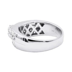 14K White Gold Designer Diamond Band Princess & Round 1.51ct -H'Hen Sale Store 14k gold designer diamond band princess round 151ct p 6080 back white