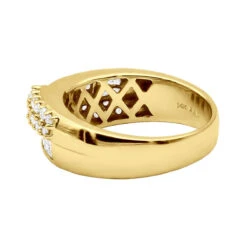 14K White Gold Designer Diamond Band Princess & Round 1.51ct -H'Hen Sale Store 14k gold designer diamond band princess round 151ct p 6080 back yellow