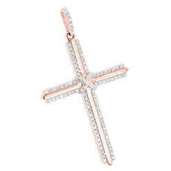 14K White Gold Designer Diamond Cross Pendant 0.42ct -H'Hen Sale Store 14k gold designer diamond cross pendant 042ct p 6554 ro
