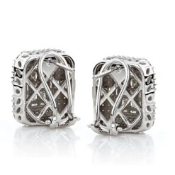 14K White Gold Designer Diamond Earrings Multi-Tier 2.48ct -H'Hen Sale Store 14k gold designer diamond earrings multi tier 248ct p 6110 backwh