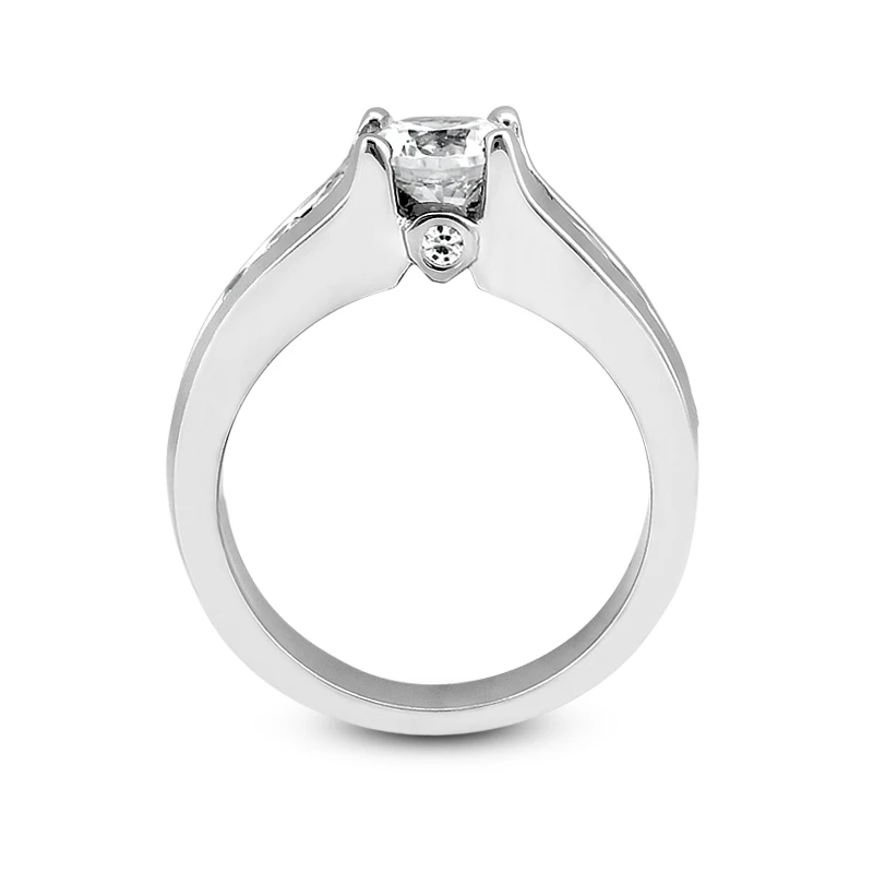 14K White Gold Designer Diamond Engagement Ring 0.88ct 11 14K White Gold Designer Diamond Engagement Ring 0.88ct - Image 9