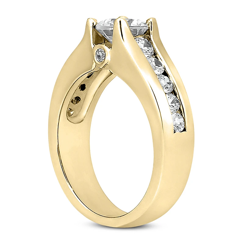 14K White Gold Designer Diamond Engagement Ring 0.88ct 7 14K White Gold Designer Diamond Engagement Ring 0.88ct - Image 5