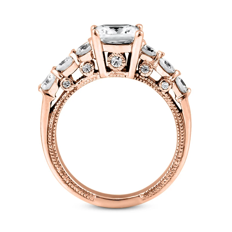 14K White Gold Designer Diamond Engagement Ring 0.99ct 2.6mm 9 14K White Gold Designer Diamond Engagement Ring 0.99ct 2.6mm - Image 7