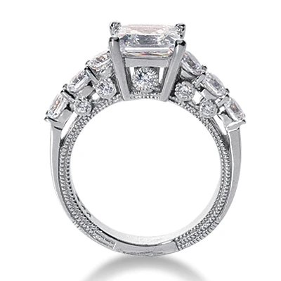 14K White Gold Designer Diamond Engagement Ring 0.99ct 2.6mm 11 14K White Gold Designer Diamond Engagement Ring 0.99ct 2.6mm - Image 9