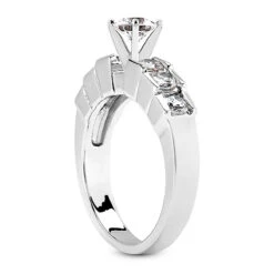 14K White Gold Designer Prong And Bar Set Diamond Engagement Ring 1.70ct -H'Hen Sale Store 14k gold designer diamond engagement ring 170ct p 25975 back white 20220426