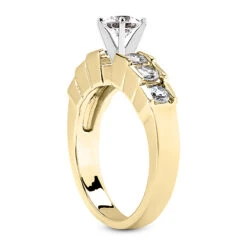 14K White Gold Designer Prong And Bar Set Diamond Engagement Ring 1.70ct -H'Hen Sale Store 14k gold designer diamond engagement ring 170ct p 25975 back yellow 20220426
