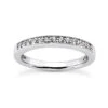 14K White Gold Milgrain Diamond Engagement Ring Band 0.15ct
