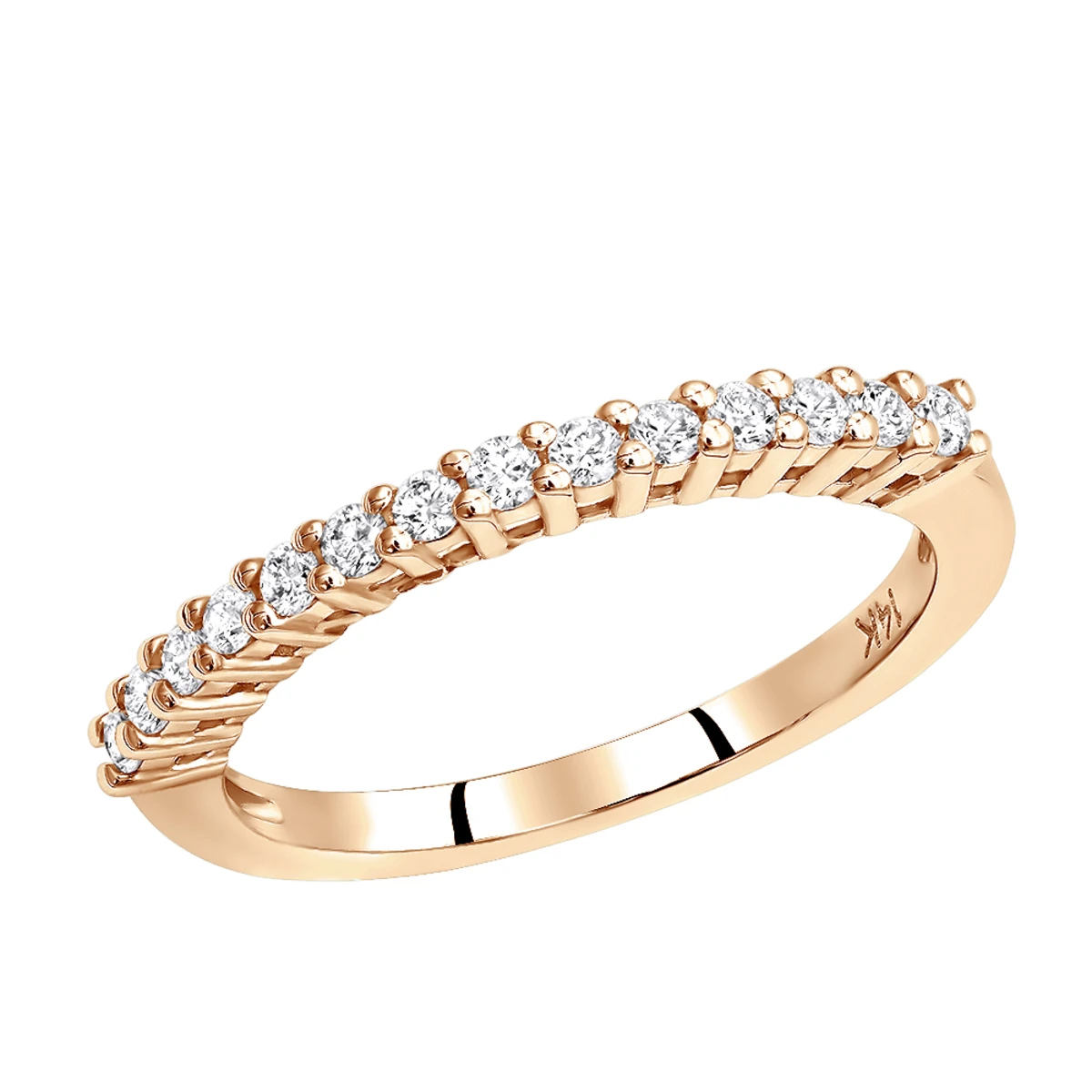 14K White Gold Designer Prong Set Diamond Engagement Ring Band 0.21ct 5 14K White Gold Designer Prong Set Diamond Engagement Ring Band 0.21ct - Image 3