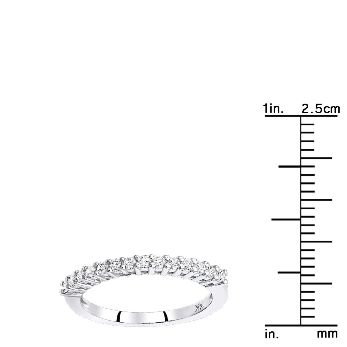 14K White Gold Designer Prong Set Diamond Engagement Ring Band 0.21ct 7 14K White Gold Designer Prong Set Diamond Engagement Ring Band 0.21ct - Image 5