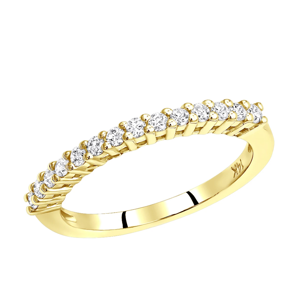 14K White Gold Designer Prong Set Diamond Engagement Ring Band 0.21ct 4 14K White Gold Designer Prong Set Diamond Engagement Ring Band 0.21ct - Image 2