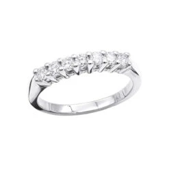 14K White Gold 7 Stone Designer Diamond Engagement Ring Band 0.25ct