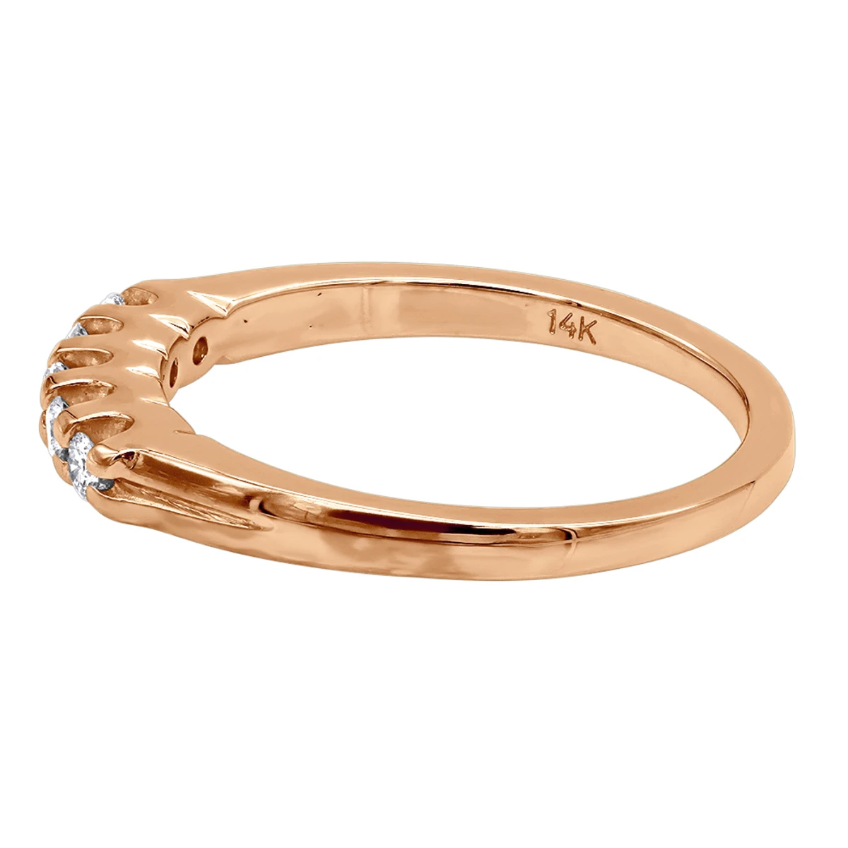 14K White Gold Designer Prong Set Diamond Engagement Ring Band 0.25ct 8 14K White Gold Designer Prong Set Diamond Engagement Ring Band 0.25ct - Image 6