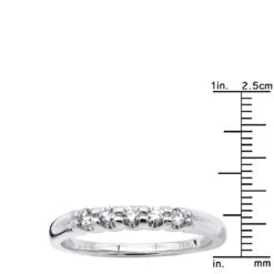 14K White Gold Designer Prong Set Diamond Engagement Ring Band 0.25ct 17 14K White Gold Designer Prong Set Diamond Engagement Ring Band 0.25ct -H'Hen Sale Store 14k gold designer diamond engagement ring band 025ct p 26215 rulerwh