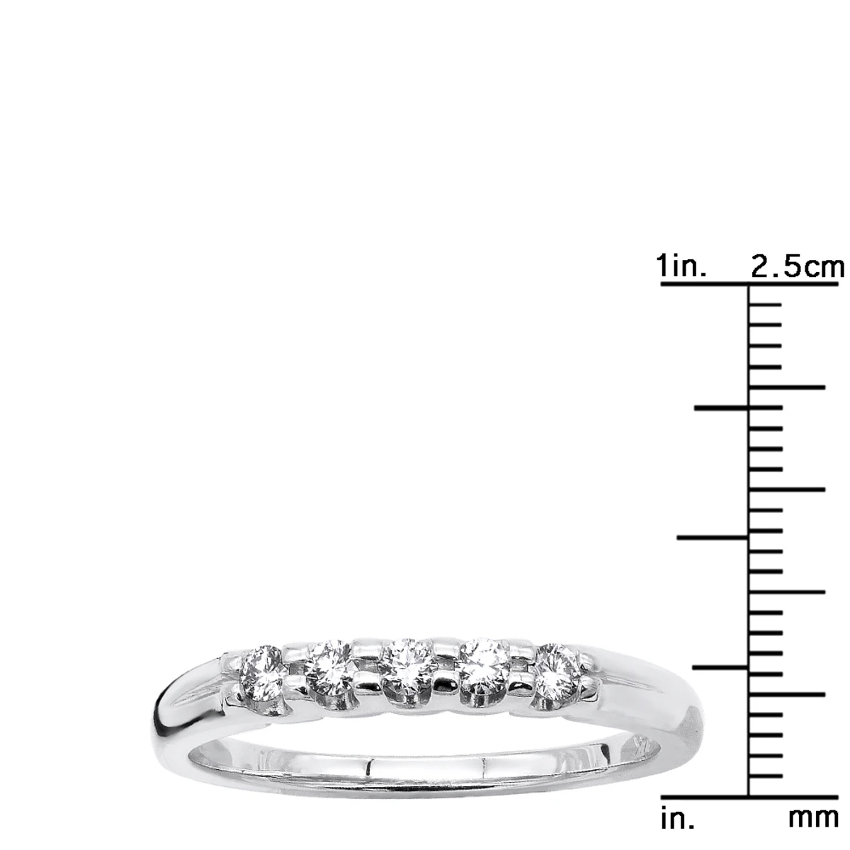14K White Gold Designer Prong Set Diamond Engagement Ring Band 0.25ct 10 14K White Gold Designer Prong Set Diamond Engagement Ring Band 0.25ct - Image 8