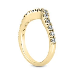 14K White Gold Prong Set Diamond Engagement Ring Band 0.28ct -H'Hen Sale Store 14k gold designer diamond engagement ring band 028ct p 26230 back yellow 20220426