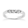 Ultra Thin 14K White Gold Designer Diamond Engagement Ring Band 0.28ct
