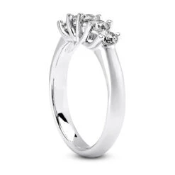 14K White Gold 5 Stone Diamond Engagement Ring Band 0.30ct -H'Hen Sale Store 14k gold designer diamond engagement ring band 030ct p 26331 back white 20220426