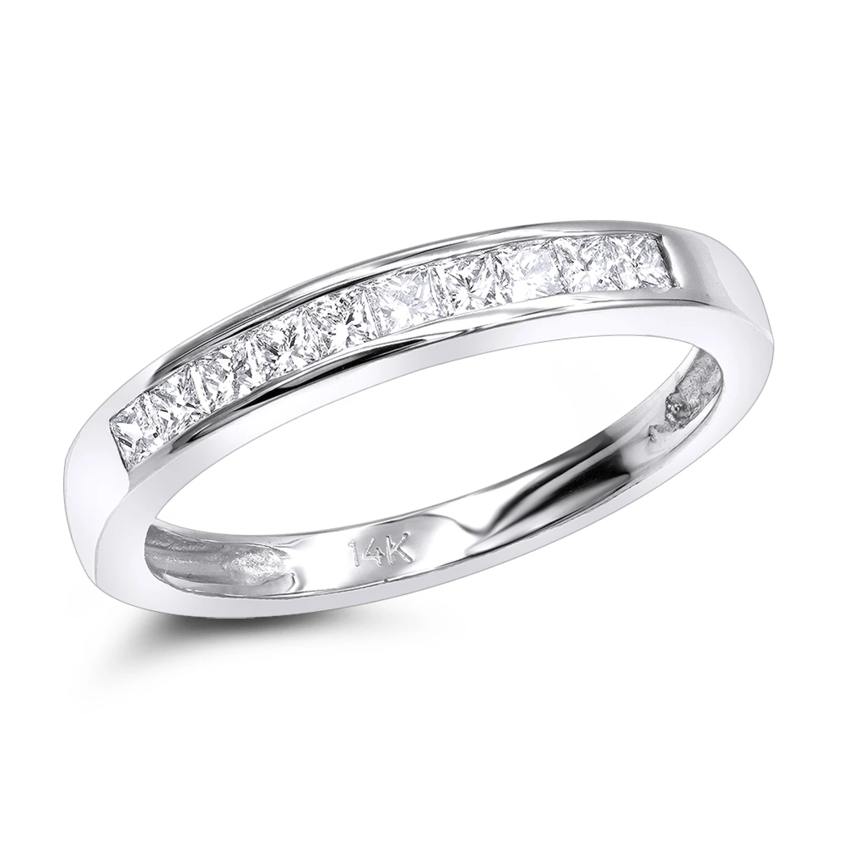 14K Yellow Gold Princess Cut Diamond Engagement Ring Band 0.33ct 4 14K Yellow Gold Princess Cut Diamond Engagement Ring Band 0.33ct - Image 2