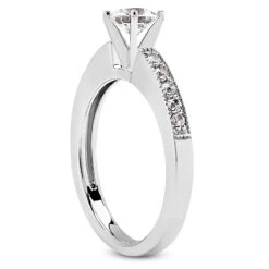 14K White Gold Designer Milgrain Diamond Engagement Ring Set 0.77ct -H'Hen Sale Store 14k gold designer diamond engagement ring set 077ct p 26218 additional white