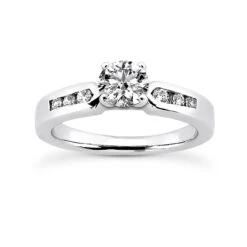 14K White Gold Designer Diamond Engagement Ring Set 0.85ct 20 14K White Gold Designer Diamond Engagement Ring Set 0.85ct -H'Hen Sale Store 14k gold designer diamond engagement ring set 085ct p 25920 back white 20220426