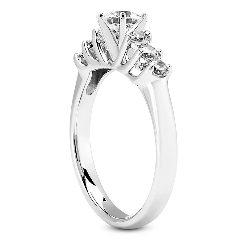 14K White Gold Designer Handmade Diamond Engagement Ring Set 0.92ct 11 14K White Gold Designer Handmade Diamond Engagement Ring Set 0.92ct - Image 9