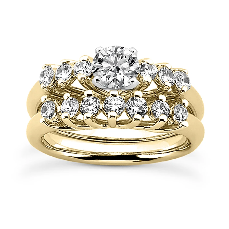 14K White Gold Designer Handmade Diamond Engagement Ring Set 0.92ct 4 14K White Gold Designer Handmade Diamond Engagement Ring Set 0.92ct - Image 2