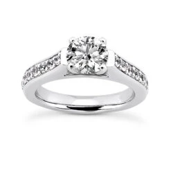 14K White Gold Designer Diamond Engagement Ring Set 1.07ct 20 14K White Gold Designer Diamond Engagement Ring Set 1.07ct -H'Hen Sale Store 14k gold designer diamond engagement ring set 107ct p 26394 back white 20220426