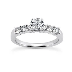 14K White Gold Designer Diamond Engagement Ring Set 1.15ct -H'Hen Sale Store 14k gold designer diamond engagement ring set 115ct p 26872 back white 20220426