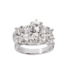 14K White Gold Designer Diamond Engagement Ring Set 1.70ct